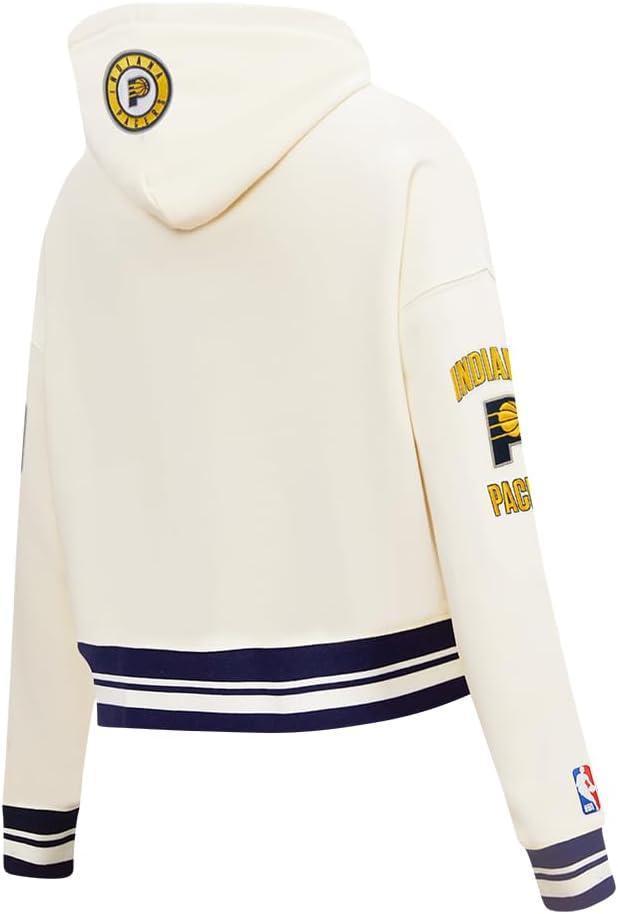 image:imagePro Standard Womens NBA Retro Classics Brushed Back French Terry Cropped Pullover HoodieEggshell Midnight Navy