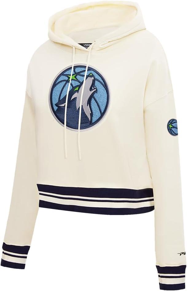 image:imagePro Standard Womens NBA Retro Classics Brushed Back French Terry Cropped Pullover HoodieEggshell Midnight Navy