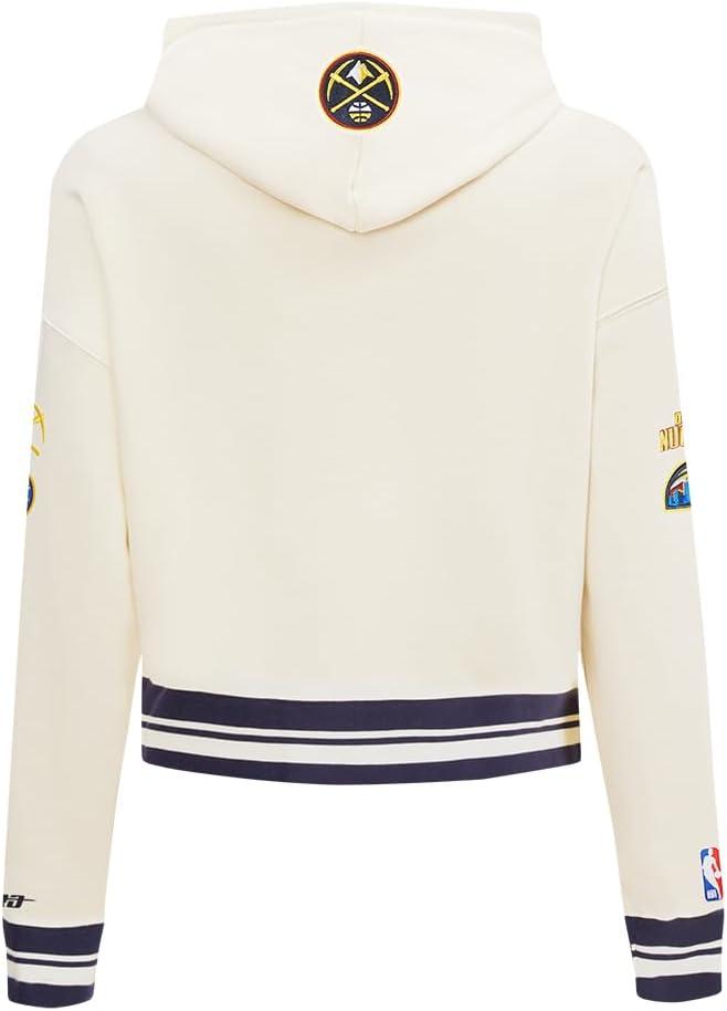 image:imagePro Standard Womens NBA Retro Classics Brushed Back French Terry Cropped Pullover HoodieEggshell Midnight Navy