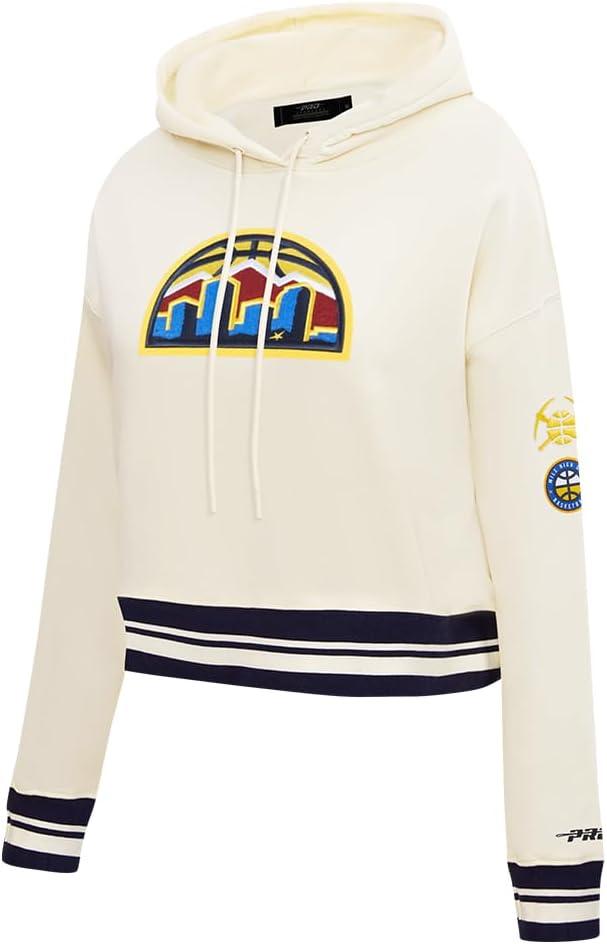 image:imagePro Standard Womens NBA Retro Classics Brushed Back French Terry Cropped Pullover HoodieEggshell Midnight Navy