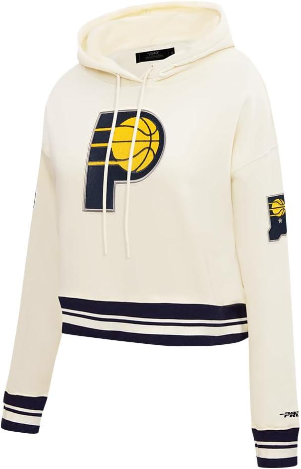 image:imagePro Standard Womens NBA Retro Classics Brushed Back French Terry Cropped Pullover HoodieEggshell Midnight Navy