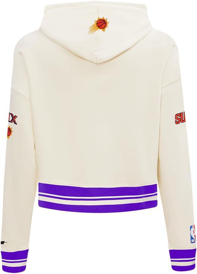 image:imagePro Standard Womens NBA Retro Classics Brushed Back French Terry Cropped Pullover HoodieEggshell Purple