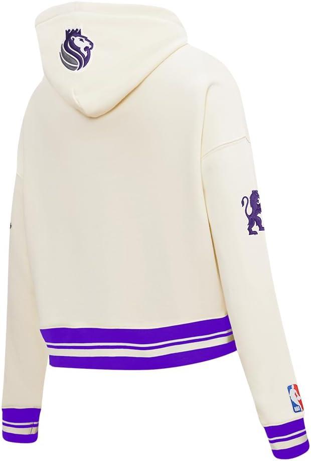 image:imagePro Standard Womens NBA Retro Classics Brushed Back French Terry Cropped Pullover HoodieEggshell Purple