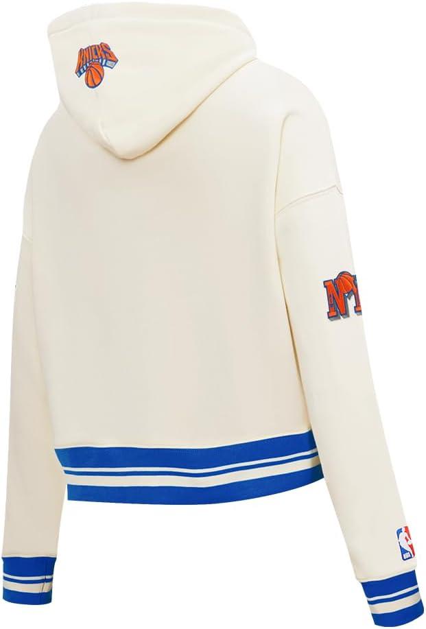 image:imagePro Standard Womens NBA Retro Classics Brushed Back French Terry Cropped Pullover HoodieEggshellRoyal Blue