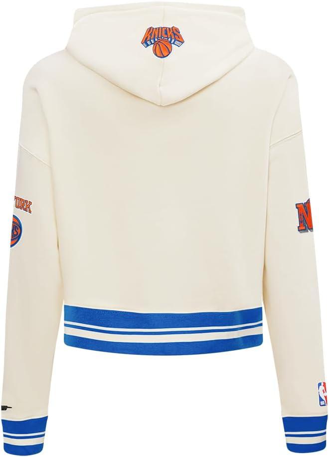 image:imagePro Standard Womens NBA Retro Classics Brushed Back French Terry Cropped Pullover HoodieEggshellRoyal Blue