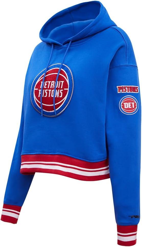 image:imagePro Standard Womens NBA Retro Classics Brushed Back French Terry Cropped Pullover HoodieRoyal BlueRed