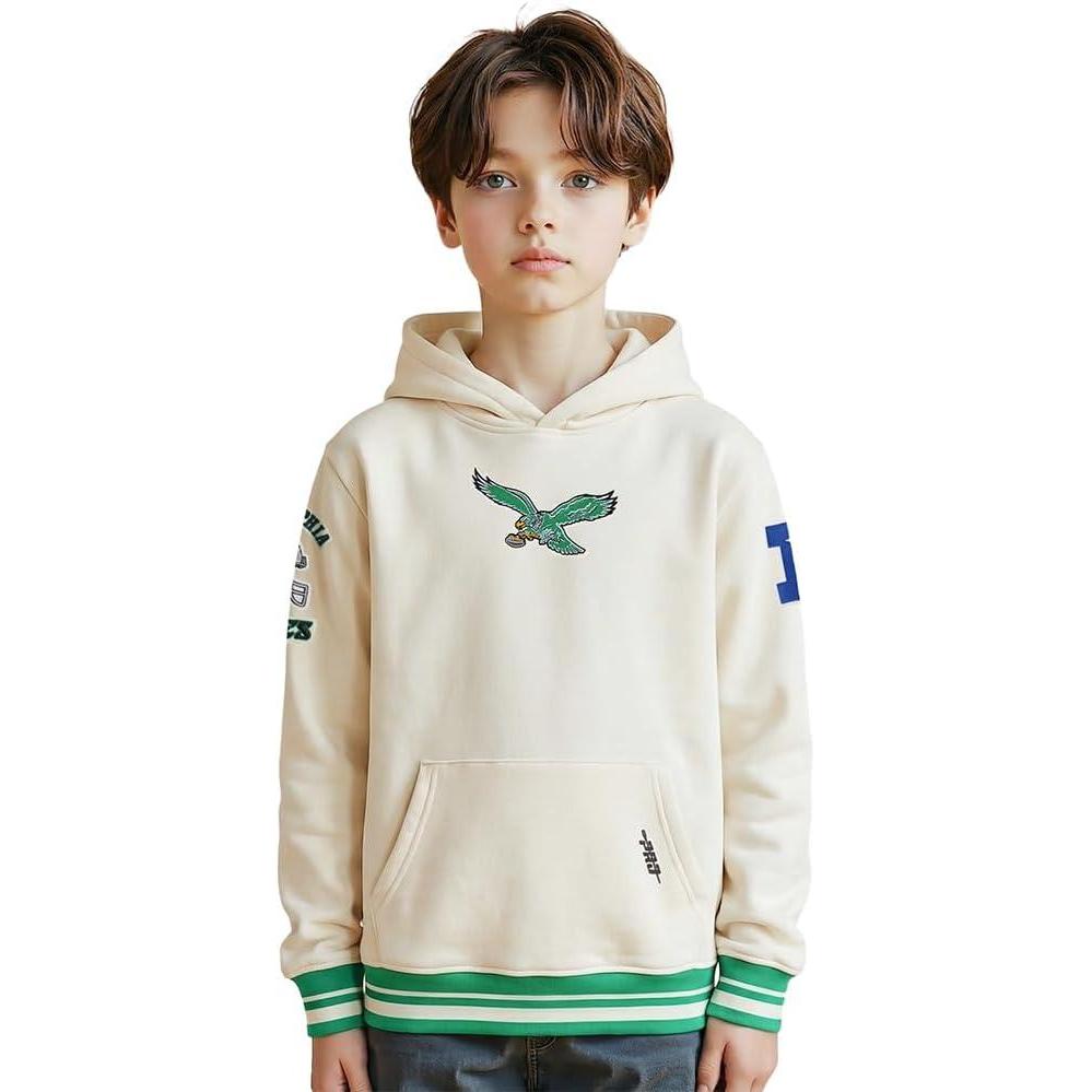 image:imagePro Standard Big Boys NFL Retro Classics Pull Over HoodieEggshell Kelly Green