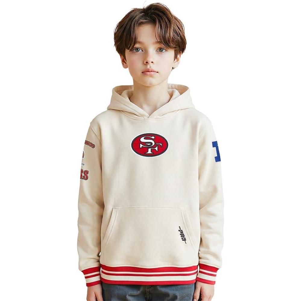 image:imagePro Standard Big Boys NFL Retro Classics Pull Over HoodieEggshell Red