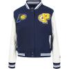 Pro Standard Womens NBA Mash Up Varsity Jacket(Midnight Navy/White)