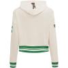 Pro Standard Womens NBA Retro Classics Brushed Back French Terry Cropped Pullover Hoodie(Eggshell/ Kelly Green)