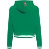 Pro Standard Womens NBA Retro Classics Brushed Back French Terry Cropped Pullover Hoodie(Kelly Green)