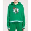 Pro Standard Womens NBA Retro Classics Brushed Back French Terry Cropped Pullover Hoodie(Kelly Green)