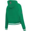 Pro Standard Womens NBA Retro Classics Brushed Back French Terry Cropped Pullover Hoodie(Kelly Green)