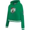 Pro Standard Womens NBA Retro Classics Brushed Back French Terry Cropped Pullover Hoodie(Kelly Green)