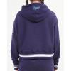 Pro Standard Womens NBA Retro Classics Brushed Back French Terry Cropped Pullover Hoodie(Midnight Navy)