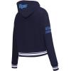 Pro Standard Womens NBA Retro Classics Brushed Back French Terry Cropped Pullover Hoodie(Midnight Navy)