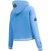 Pro Standard Womens NBA Retro Classics Brushed Back French Terry Cropped Pullover Hoodie(University Blue)