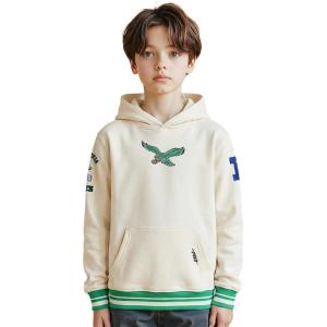 Pro Standard Big Boys NFL Retro Classics Pull Over Hoodie(Eggshell/ Kelly Green)