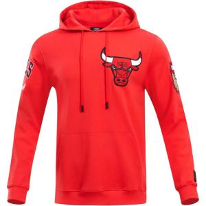 Pro Standard Mens NBA Classic Chenille Pull Over Hoodie(Red)