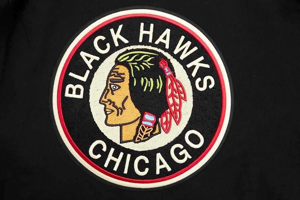 image:imagePro Standard Mens NHL Retro Classics Brushed Back French Terry Pull Over HoodieBlackRedBlack