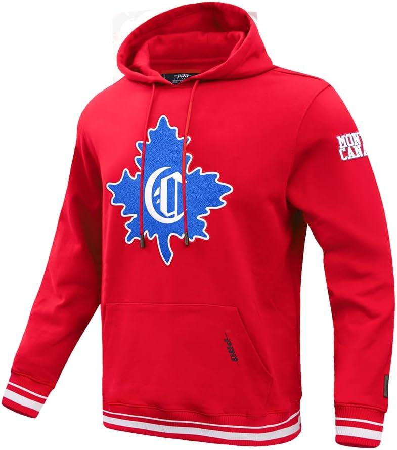 image:imagePro Standard Mens NHL Retro Classics Brushed Back French Terry Pull Over HoodieRed