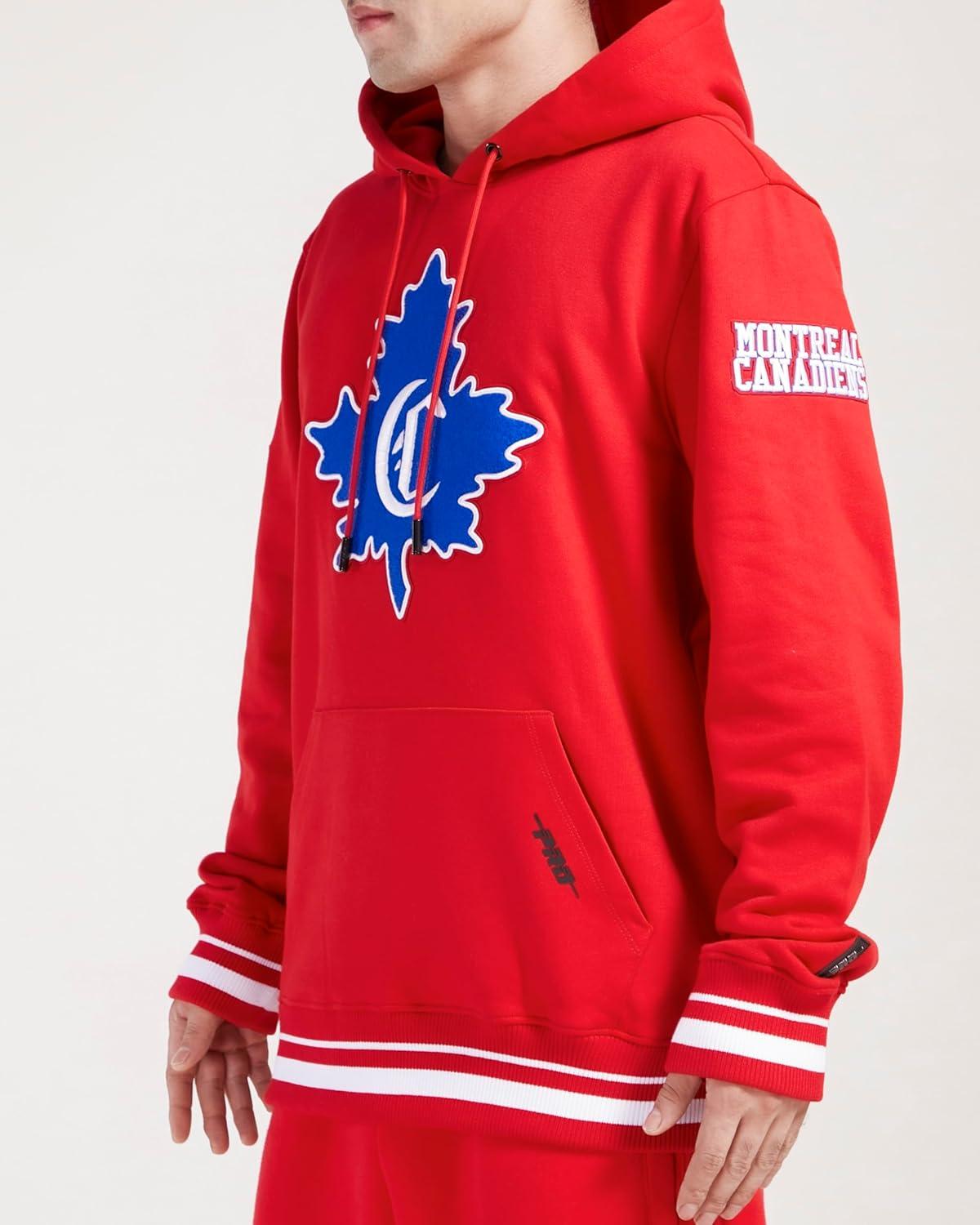 image:imagePro Standard Mens NHL Retro Classics Brushed Back French Terry Pull Over HoodieRed