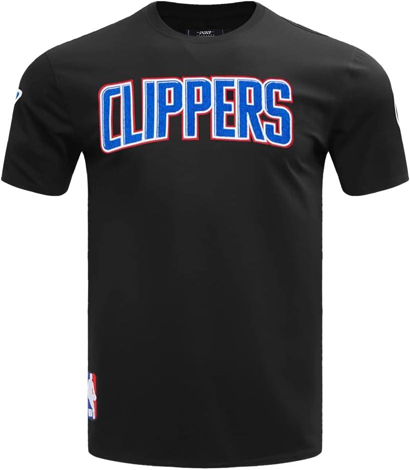 image:imagePro Standard NBA Mens Mens NBA Classic Chenille Cotton Short Sleeve TeeBlack