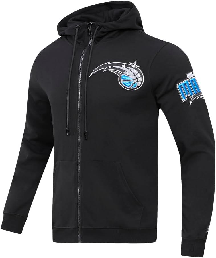 image:imagePro Standard NBA mens Mens Nba Classic Chenille Cotton Double Knit Full Zip HoodieBlack
