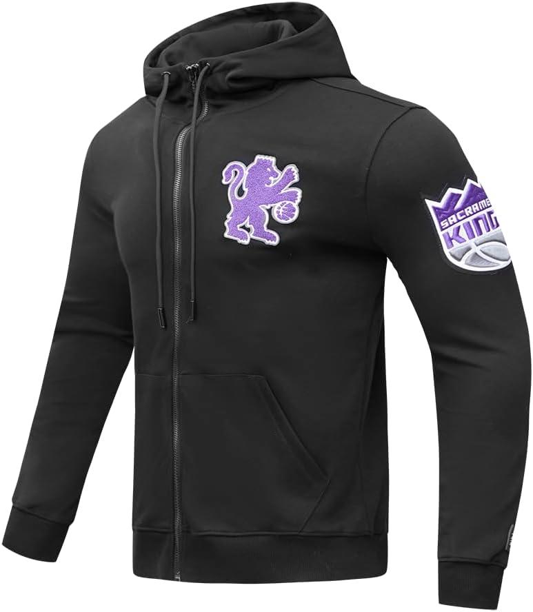 image:imagePro Standard NBA mens Mens Nba Classic Chenille Cotton Double Knit Full Zip HoodieBlack