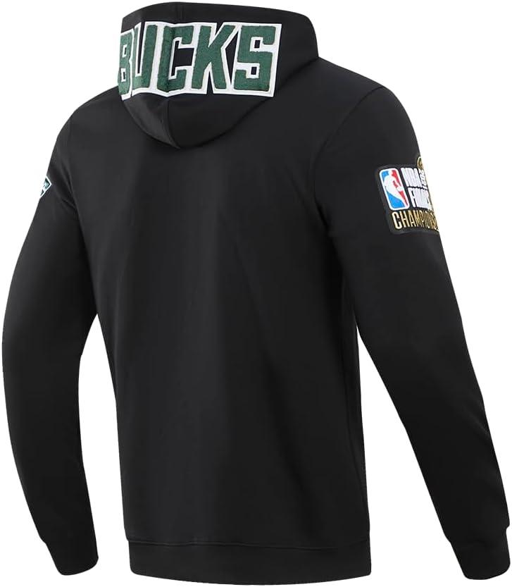 image:imagePro Standard NBA mens Mens Nba Classic Chenille Cotton Double Knit Full Zip HoodieBlack