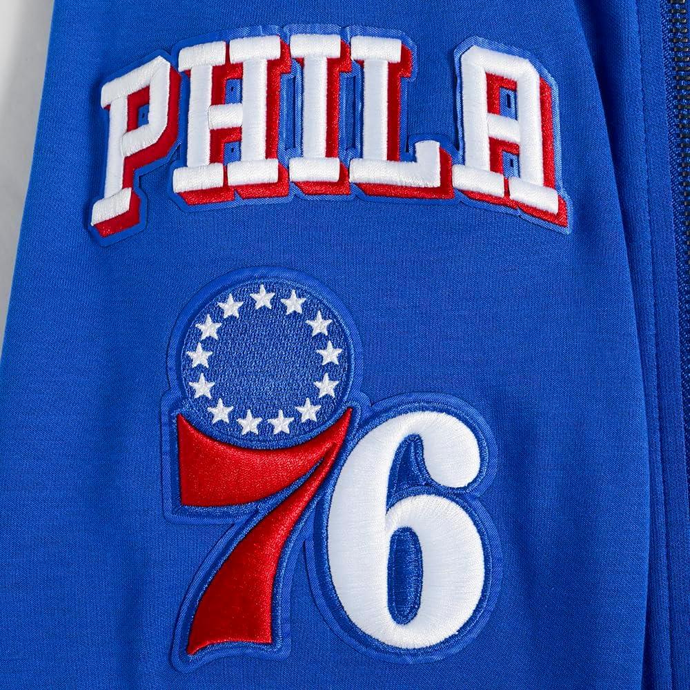 image:imagePro Standard NBA mens Mens Nba Classic Chenille Cotton Double Knit Full Zip HoodieRoyal Blue