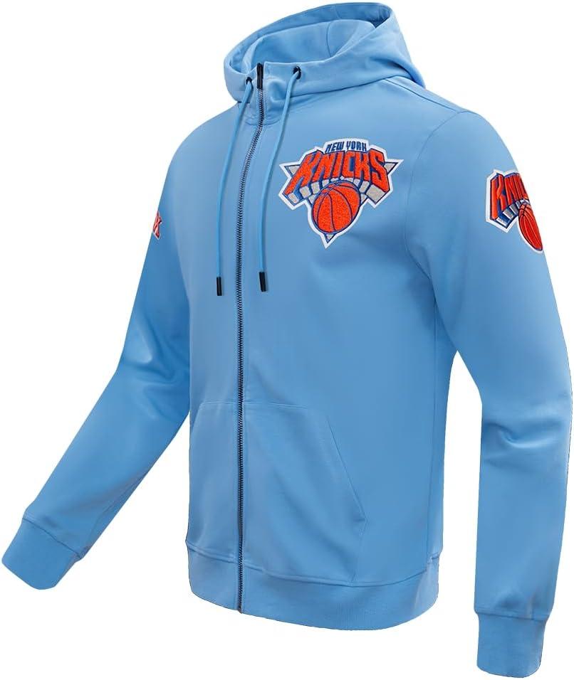 image:imagePro Standard NBA mens Mens Nba Classic Chenille Cotton Double Knit Full Zip HoodieUniversity Blue