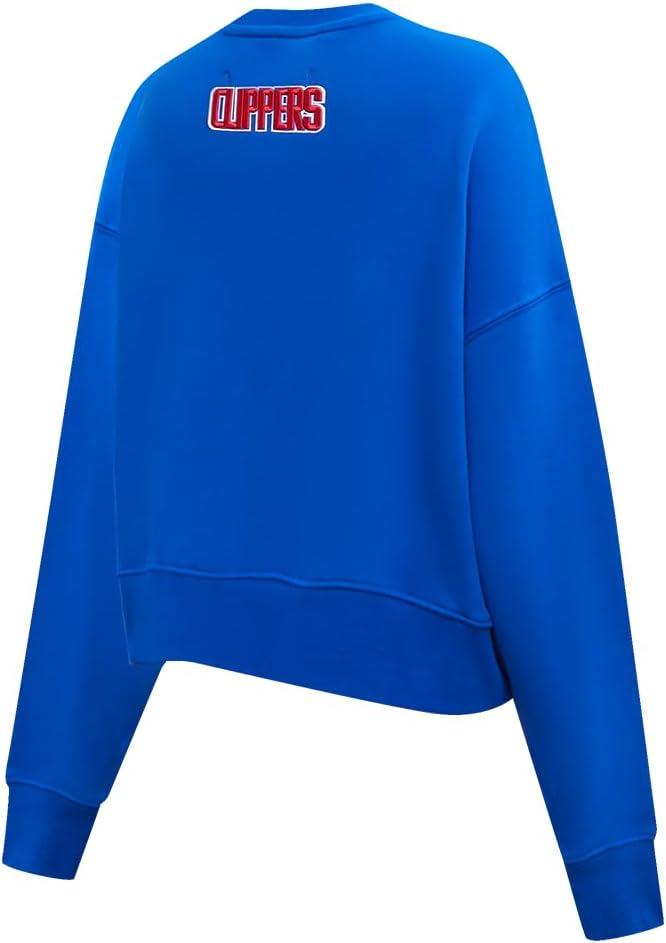 image:imagePro Standard NBA womens Womens Nba Classic Chenille Brushed Back French Terry Crewneck SweatshirtRoyal Blue