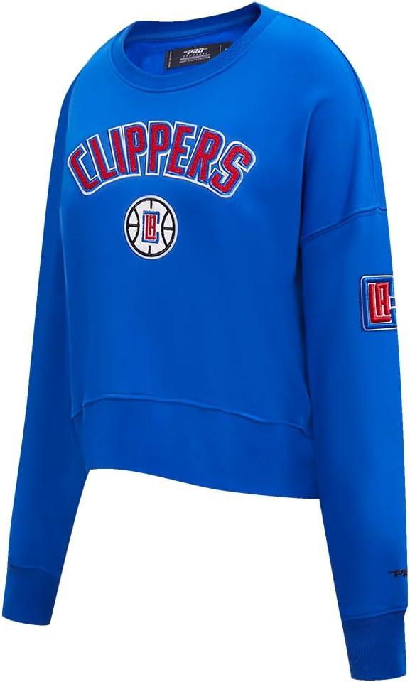 image:imagePro Standard NBA womens Womens Nba Classic Chenille Brushed Back French Terry Crewneck SweatshirtRoyal Blue