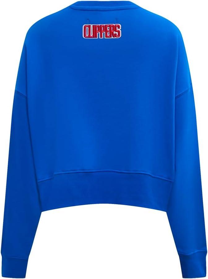 image:imagePro Standard NBA womens Womens Nba Classic Chenille Brushed Back French Terry Crewneck SweatshirtRoyal Blue