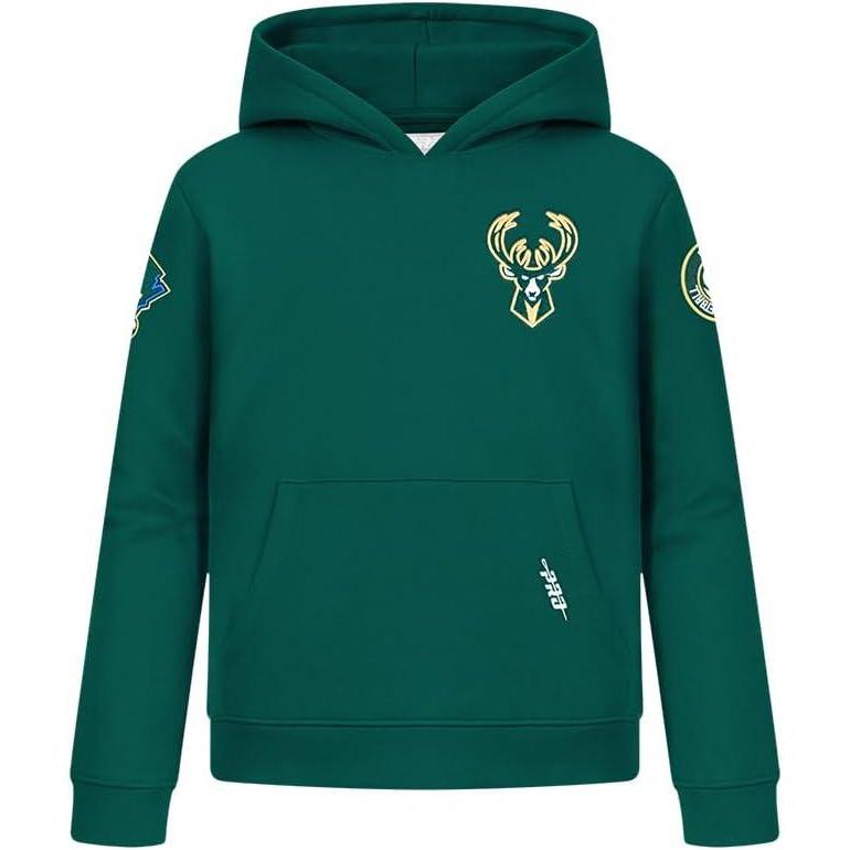 image:imagePro Standard Big Boys NBA Classic Chenille Fleece Pull Over HoodieForest Green
