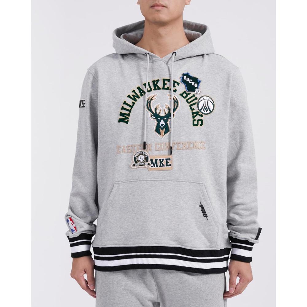 image:imagePro Standard Mens NBA Mash Up Crewneck SweatshirtHeather GrayBlack