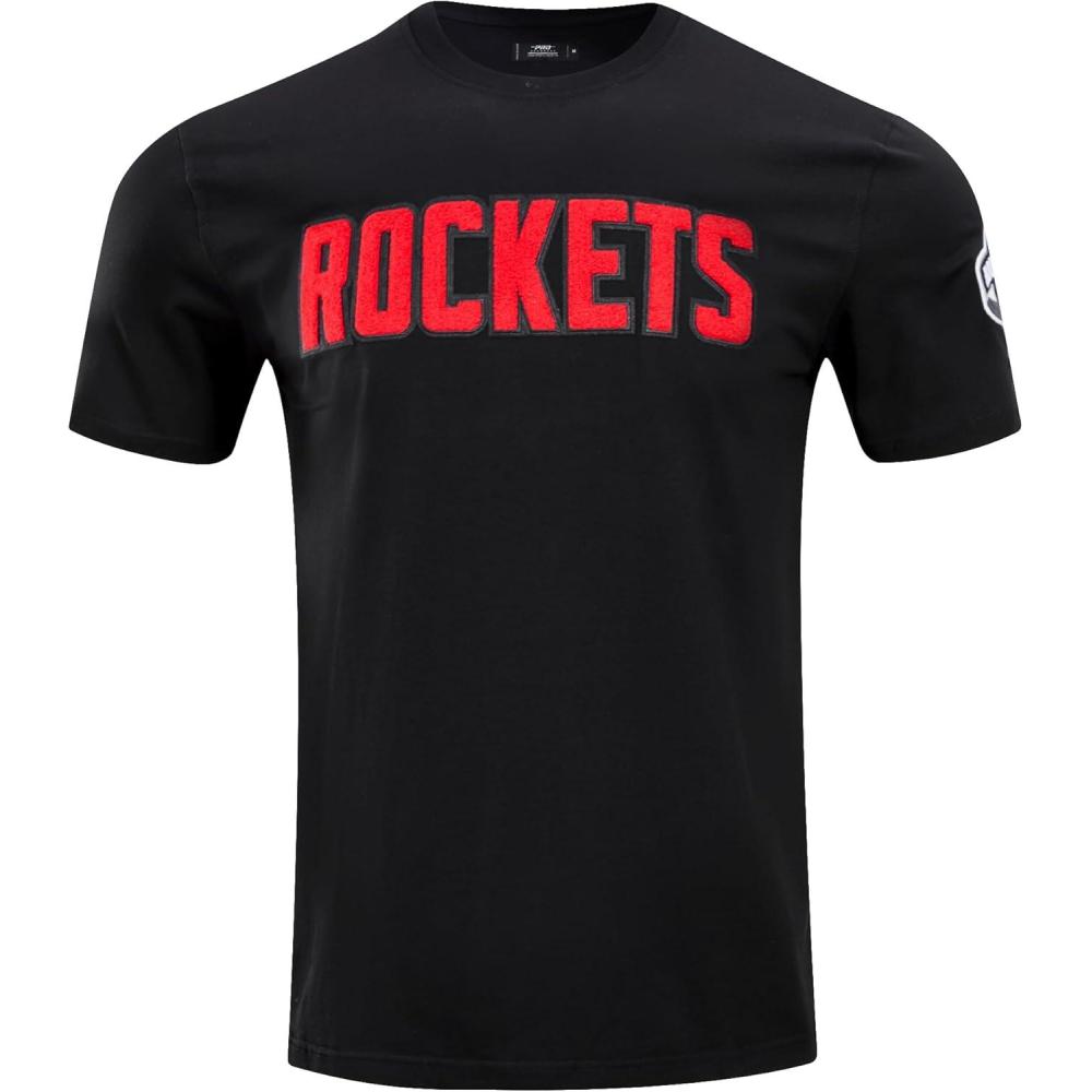 image:imagePro Standard NBA Mens Mens NBA Classic Chenille Cotton Short Sleeve TeeBlack