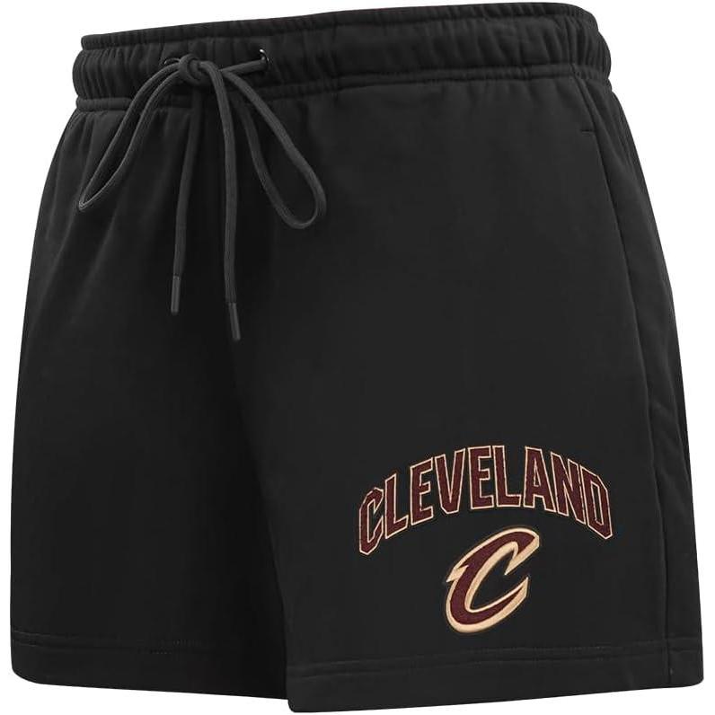 image:imagePro Standard NBA Womens Womens NBA Classic Chenille Brushed Back French Terry Fleece ShortBlack