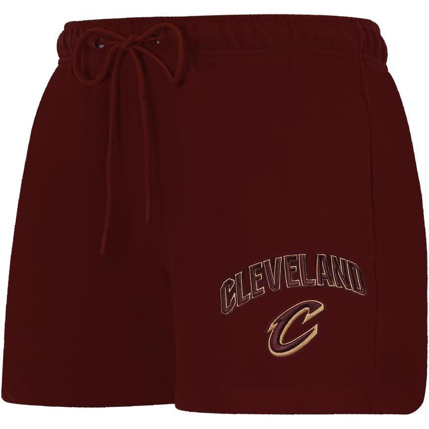 image:imagePro Standard NBA Womens Womens NBA Classic Chenille Brushed Back French Terry Fleece ShortWine