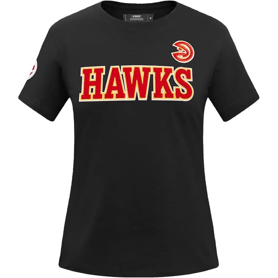 image:imagePro Standard NBA Womens Womens NBA Classic Chenille Cotton Single Jersey Short Sleeve Slim TeeBlack