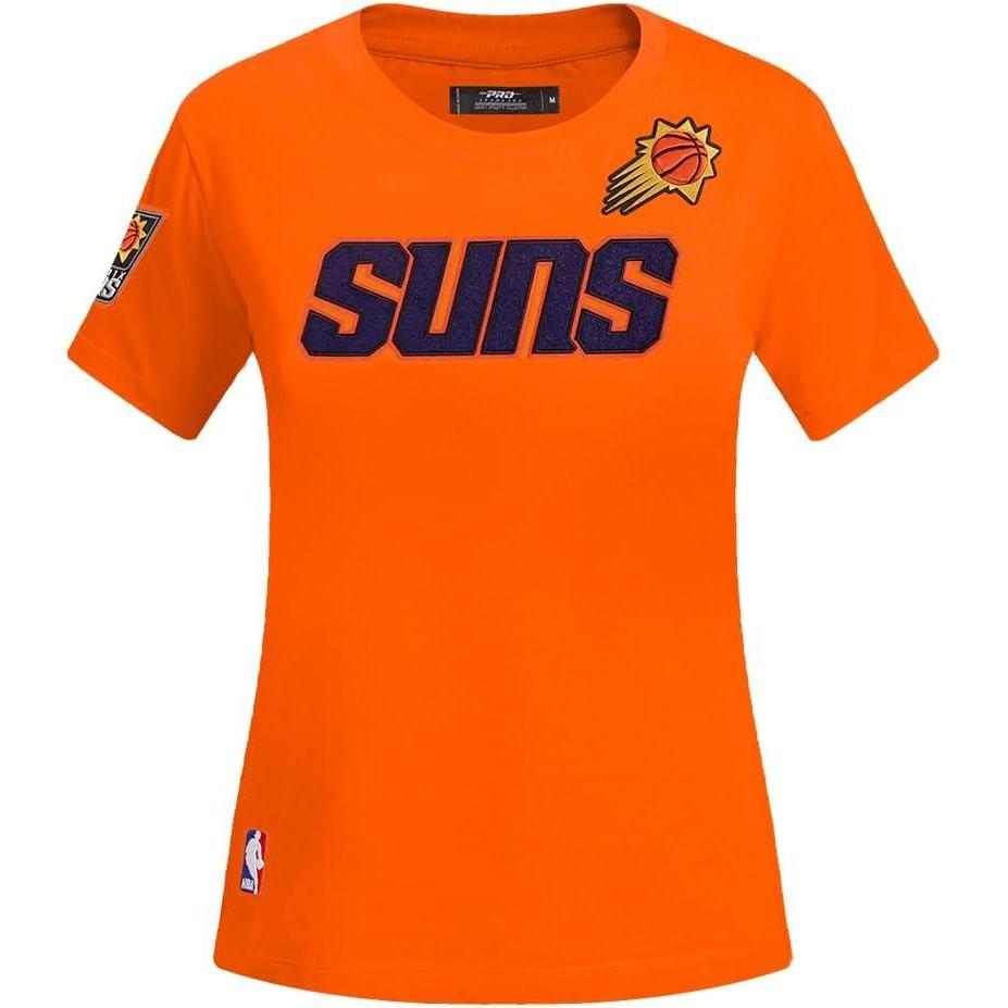 image:imagePro Standard NBA Womens Womens NBA Classic Chenille Cotton Single Jersey Short Sleeve Slim TeeOrange