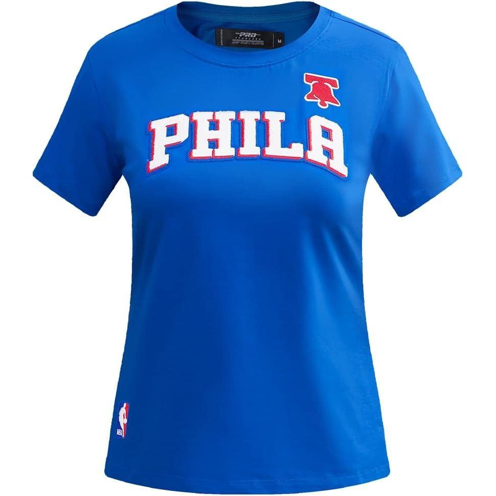 image:imagePro Standard NBA Womens Womens NBA Classic Chenille Cotton Single Jersey Short Sleeve Slim TeeRoyal Blue