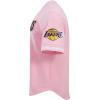 Pro Standard Mens NBA Los Angeles Lakers Classic Chenille Short Sleeve Tee Pink XL