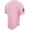 Pro Standard Mens NBA Los Angeles Lakers Classic Chenille Short Sleeve Tee Pink XL