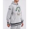 Pro Standard Mens NBA Mash Up Crewneck Sweatshirt(Heather Gray/Black)