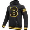 Pro Standard Mens NHL Retro Classics Brushed Back French Terry Pull Over Hoodie(Black/Yellow)