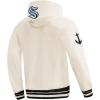Pro Standard Mens NHL Retro Classics Brushed Back French Terry Pull Over Hoodie(Eggshell/ Midnight Navy)