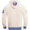 Pro Standard Mens NHL Retro Classics Brushed Back French Terry Pull Over Hoodie(Eggshell/Royal Blue)