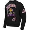 Pro Standard Mens NHL Split Logo Cotton Double Knit Pull Over Hoodie(Black)